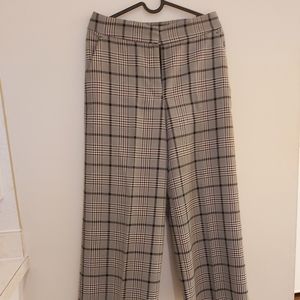 H&M plaid wide leg pants